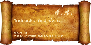 Andruska András névjegykártya