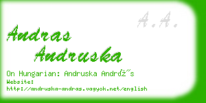 andras andruska business card